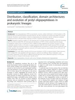 Distribution, classification, domain architectures and evolution of