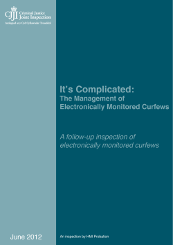 It`s Complicated: The Management of Electronically Monitored Curfews