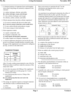 Ms. Hu Living Envionment November 2011 A Page 1 Version 1