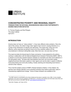 Concentrated Poverty and Regional Equity