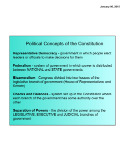 Political Concepts of the Constitution