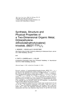 Synthesis, Structu re and Physical Properties of a Two