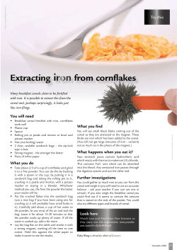 Extracting from cornflakes