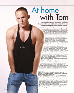 At home with Tom - Thomson Carpenter