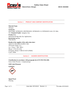 Safety Data Sheet - Argyle Welding Supply