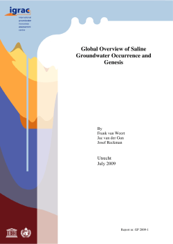 Global Overview of Saline Groundwater Occurrence and