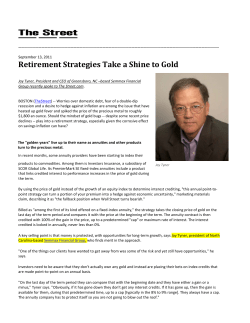 Retirement Strategies Take a Shine to Gold