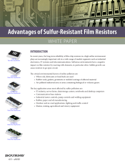 Advantages of Sulfur-Resistant Film Resistors