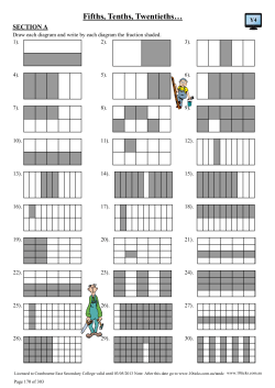 Fifths, Tenths, Twentieths…L4