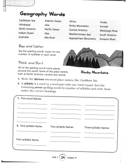 Geography Words