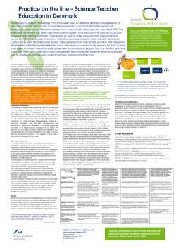 Pedagogical Content Knowledge (PCK) has been used to describe