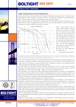 High Temperature Stress Relaxation