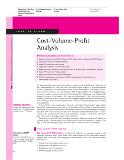 Cost-Volume-Profit Analysis - McGraw Hill Higher Education