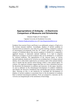Appropriations of Antiquity: A Diachronic Comparison of Museums