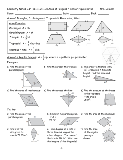 Geometry Notes G.14 (11.1 11.2 11.3) Area of Polygons / Similar