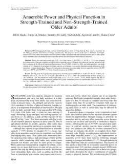 Anaerobic Power and Physical Function in Strength