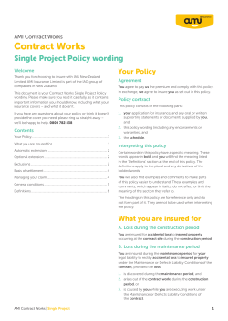 Contract Works - AMI Insurance