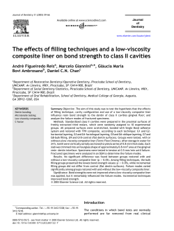 The effects of filling techniques and a low-viscosity