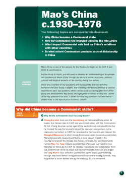 Mao`s China c.1930&ndash;1976