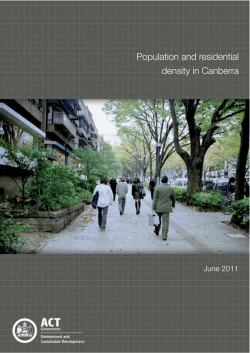 Population and residential density in Canberra