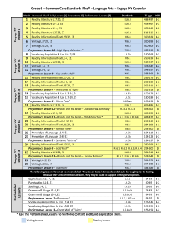 Common Core Standards Plus&reg; &ndash; Language Arts &ndash; Engage NY