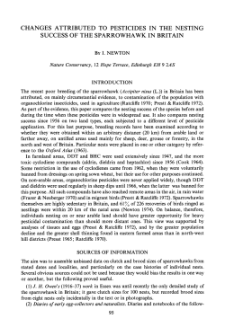 Changes Attributed to Pesticides in the Nesting Success of the