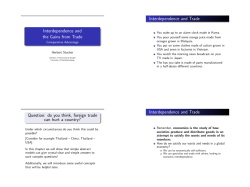 Interdependence and the Gains from Trade