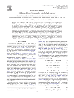 Oxidation of iron (II) nanomolar with H2O2 in seawater
