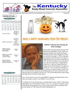 October - Kentucky Ready Mix Concrete Association