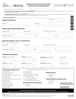 MyCare Outpatient Authorization Form