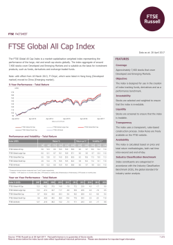 FTSE FACTSHEET FTSE Global All Cap Index
