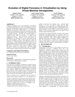 Evolution of digital forensics in virtualization by using virtual