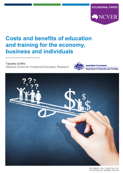 Costs and benefits of education and training for the economy