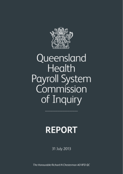 Queensland Health Payroll System Commission of Inquiry Report