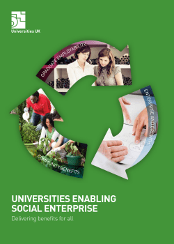 Universities enabling social enterprise