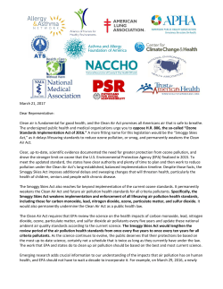 Health organization letter - American Public Health Association