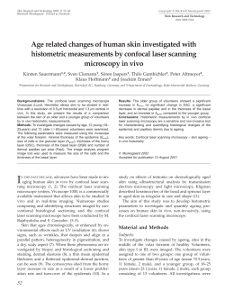 Age related changes of human skin investigated with histometric