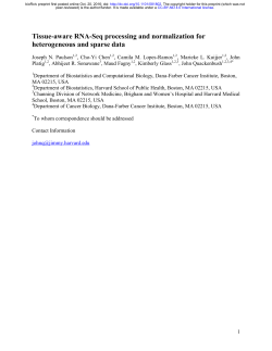 Tissue-aware RNA-Seq processing and normalization for