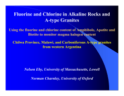 Fluorine and Chlorine in Alkaline Rocks and A