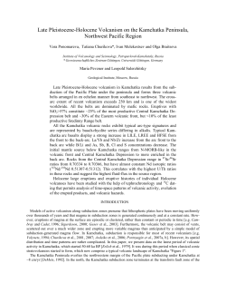 Late Pleistocene-Holocene Volcanism on the Kamchatka Peninsula
