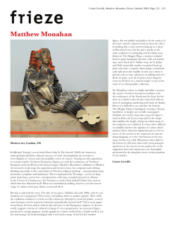 Matthew Monahan - Anton Kern Gallery