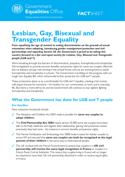 LGBT Equality factsheet