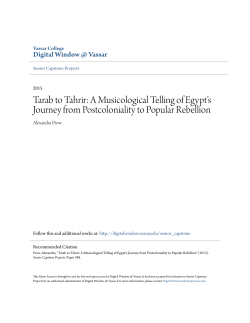 Tarab to Tahrir - Digital Window @ Vassar