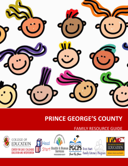 prince george`s county - UMD College of Education