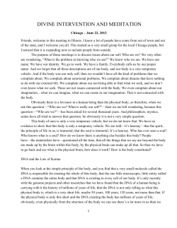 divine intervention and meditation