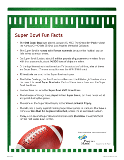 Super Bowl Fun Facts