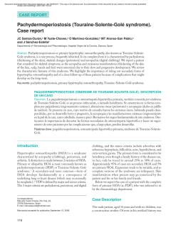 Pachydermoperiostosis (Touraine-Solente-Gol&eacute; syndrome).