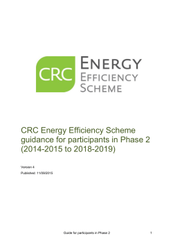 CRC Energy Efficiency Scheme guidance for