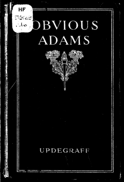 Obvious Adams : the story of a successful businessman