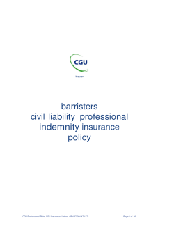 barristers civil liability professional indemnity insurance policy